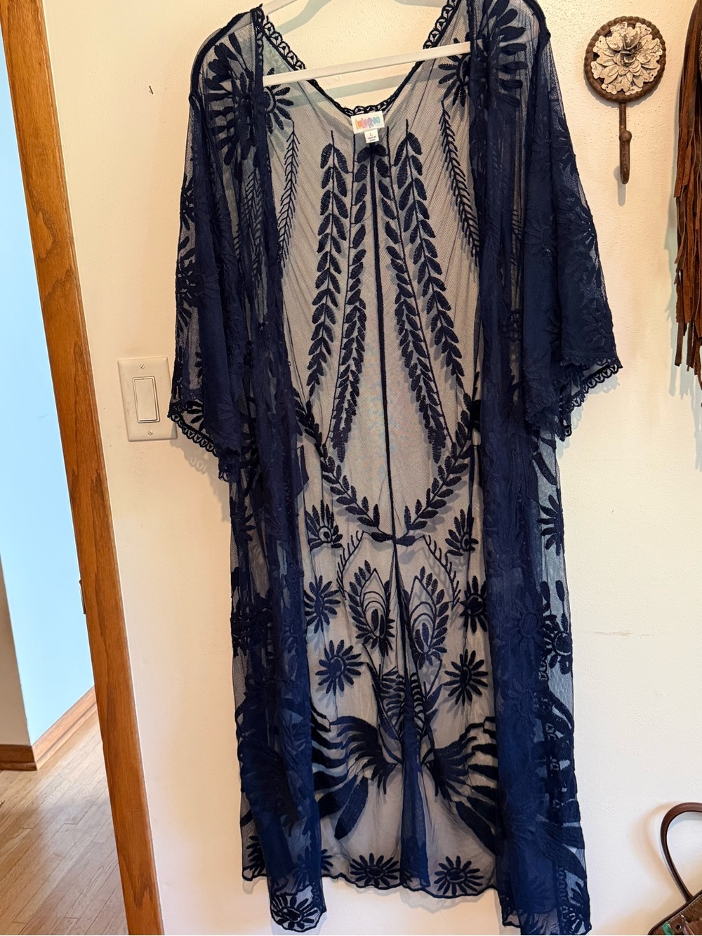 LuLaRoe Chloe Navy Duster Size Large